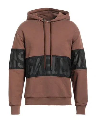 Gaelle Paris Gaëlle Paris Man Sweatshirt Brown Size S Cotton, Polyester In Brown