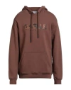 Gaelle Paris Gaëlle Paris Man Sweatshirt Chocolate Brown Size Xxl Cotton In Burgundy