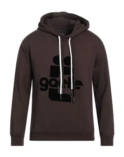 Gaelle Paris Gaëlle Paris Man Sweatshirt Dark Brown Size S Cotton, Elastane