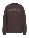 Gaelle Paris Gaëlle Paris Man Sweatshirt Dark Brown Size Xl Cotton, Elastane