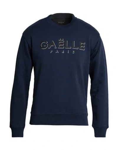 Gaelle Paris Gaëlle Paris Man Sweatshirt Navy Size S Cotton, Polyester In Blue