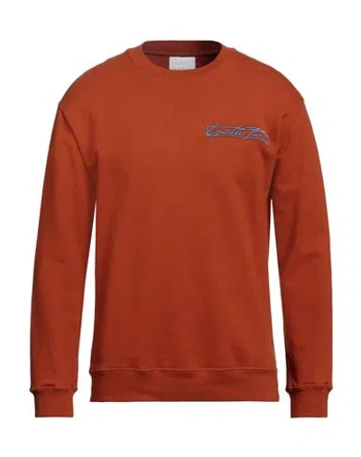 Gaelle Paris Gaëlle Paris Man Sweatshirt Rust Size M Cotton In Brown