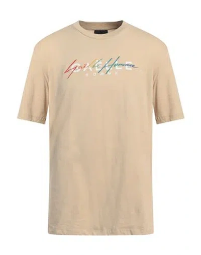 Gaelle Paris Gaëlle Paris Man T-shirt Beige Size Xl Cotton In Beige
