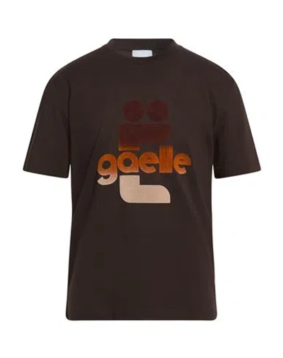 Gaelle Paris Gaëlle Paris Man T-shirt Dark Brown Size M Cotton In Blue