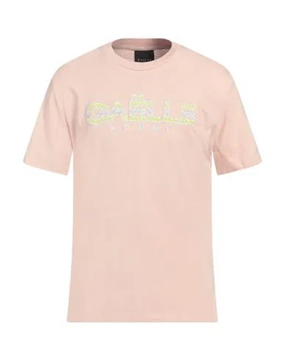 Gaelle Paris Gaëlle Paris Man T-shirt Light Pink Size Xl Cotton