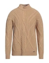 Gaelle Paris Gaëlle Paris Man Turtleneck Camel Size S Acrylic, Wool, Alpaca Wool, Viscose, Polyester In Beige