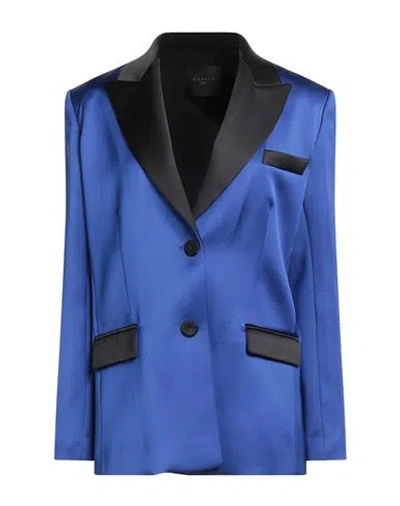 Gaelle Paris Gaëlle Paris Noir Woman Blazer Bright Blue Size 4 Polyester, Elastane