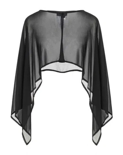 Gaelle Paris Gaëlle Paris Noir Woman Cape Black Size 4 Polyester