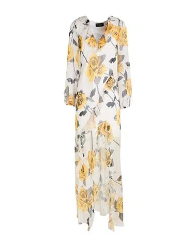 Gaelle Paris Gaëlle Paris Noir Woman Maxi Dress Off White Size 10 Polyester In Multi