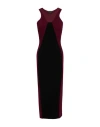 Gaelle Paris Gaëlle Paris Noir Woman Midi Dress Burgundy Size 2 Viscose, Polyester, Polyamide, Cotton In Red