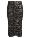 Gaelle Paris Gaëlle Paris Noir Woman Midi Skirt Black Size 8 Polyamide, Polyester, Elastane, Cotton