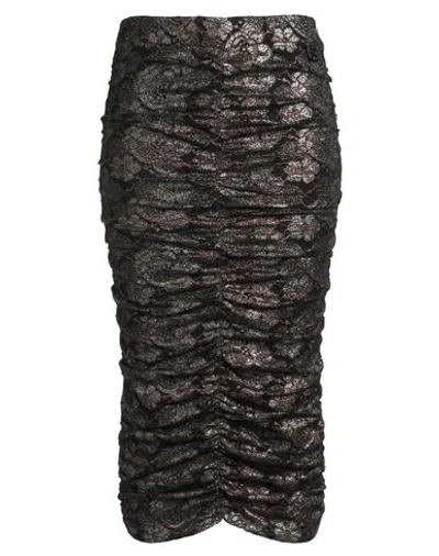 Gaelle Paris Gaëlle Paris Noir Woman Midi Skirt Black Size 8 Polyamide, Polyester, Elastane, Cotton