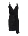 Shop Gaelle Paris Gaëlle Paris Noir Woman Mini Dress Black Size 8 Polyester, Elastane