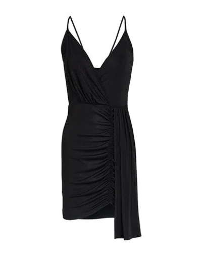 Gaelle Paris Gaëlle Paris Noir Woman Mini Dress Black Size 8 Polyester, Elastane In Blue