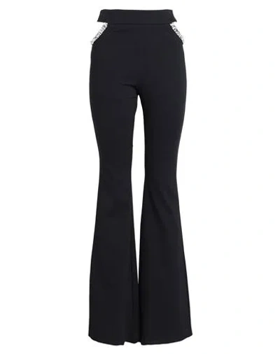 Gaelle Paris Gaëlle Paris Noir Woman Pants Black Size 6 Viscose, Polyamide, Elastane