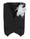 Gaelle Paris Gaëlle Paris Noir Woman Tailored Vest Black Size 8 Polyester, Elastane In Black