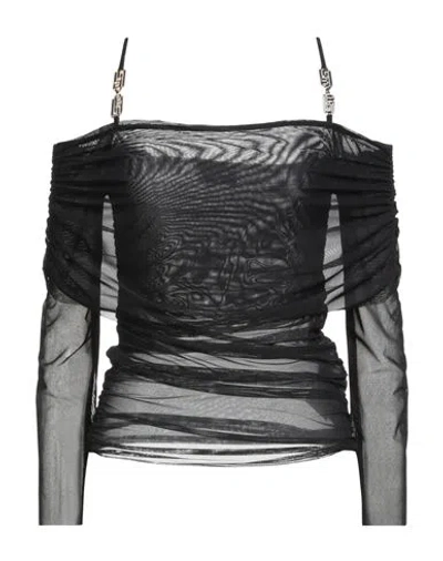 Gaelle Paris Gaëlle Paris Noir Woman Top Black Size 4 Polyamide, Elastane