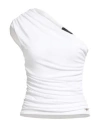 Gaelle Paris Gaëlle Paris Noir Woman Top White Size 4 Polyester, Elastane In White