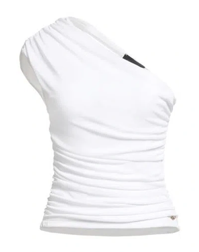 Gaelle Paris Gaëlle Paris Noir Woman Top White Size 4 Polyester, Elastane