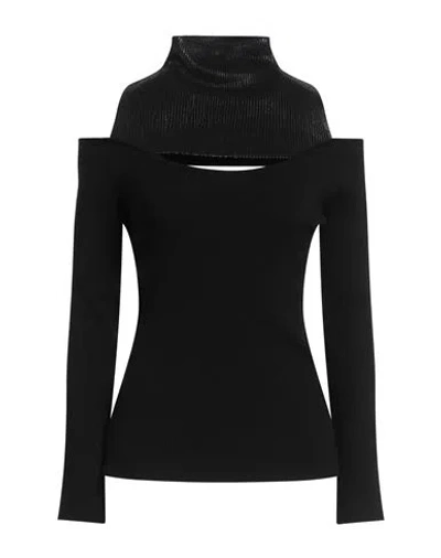 Gaelle Paris Gaëlle Paris Noir Woman Turtleneck Black Size 3 Viscose, Polyester