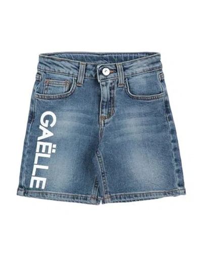 Gaelle Paris Babies' Gaëlle Paris Toddler Boy Denim Shorts Blue Size 4 Cotton, Elastane