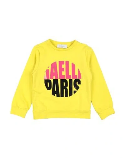 Gaelle Paris Babies' Gaëlle Paris Toddler Boy Sweatshirt Lime Green Size 4 Cotton, Elastane In Yellow