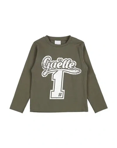 Gaelle Paris Babies' Gaëlle Paris Toddler Boy T-shirt Military Green Size 6 Cotton, Elastane