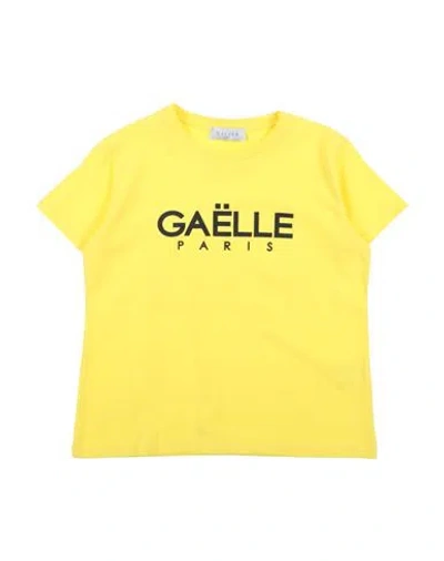 Gaelle Paris Babies' Gaëlle Paris Toddler Boy T-shirt Yellow Size 6 Cotton, Elastane