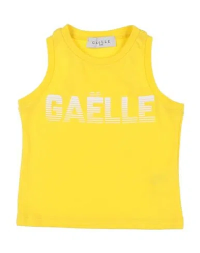 Gaelle Paris Babies' Gaëlle Paris Toddler Boy Tank Top Yellow Size 6 Cotton, Elastane
