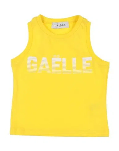 Gaelle Paris Babies' Gaëlle Paris Toddler Boy Top Yellow Size 6 Cotton, Elastane