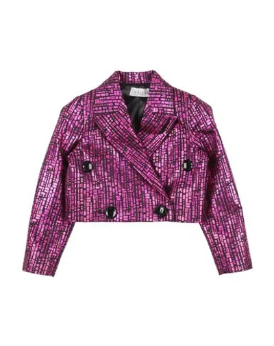 Gaelle Paris Babies' Gaëlle Paris Toddler Girl Blazer Fuchsia Size 6 Polyester In Pink