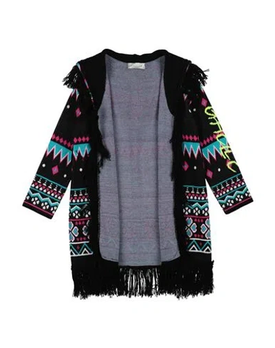 Gaelle Paris Babies' Gaëlle Paris Toddler Girl Cardigan Black Size 4 Textile Fibers
