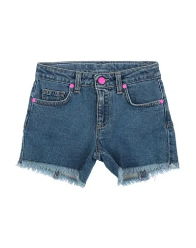 Gaelle Paris Babies' Gaëlle Paris Toddler Girl Denim Shorts Blue Size 4 Cotton, Elastane, Polyester, Polyurethane