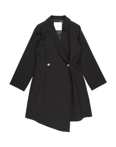 Gaelle Paris Babies' Gaëlle Paris Toddler Girl Overcoat & Trench Coat Black Size 4 Pes - Polyethersulfone, Elastane