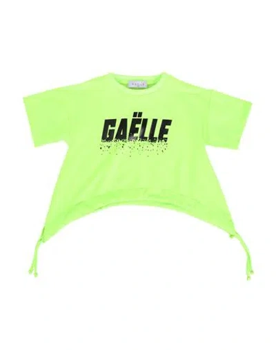 Gaelle Paris Babies' Gaëlle Paris Toddler Girl Sweatshirt Acid Green Size 6 Cotton, Elastane