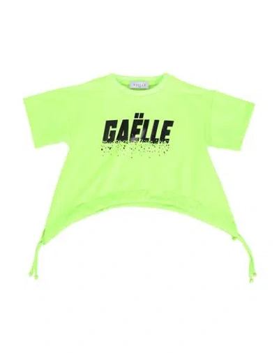 Gaelle Paris Babies' Gaëlle Paris Toddler Girl Sweatshirt Lime Green Size 6 Cotton, Elastane