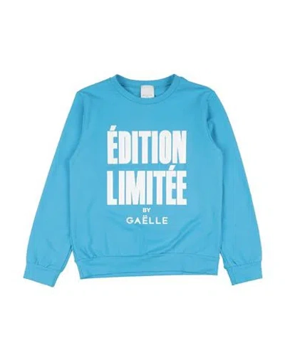 Gaelle Paris Babies' Gaëlle Paris Toddler Girl Sweatshirt Azure Size 4 Cotton, Elastane In Blue