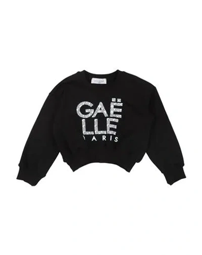 Gaelle Paris Babies' Gaëlle Paris Toddler Girl Sweatshirt Black Size 4 Cotton, Elastane