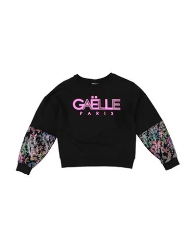 Gaelle Paris Babies' Gaëlle Paris Toddler Girl Sweatshirt Black Size 6 Cotton, Elastane