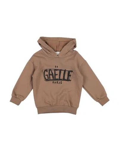 Gaelle Paris Babies' Gaëlle Paris Toddler Girl Sweatshirt Camel Size 6 Cotton In Beige