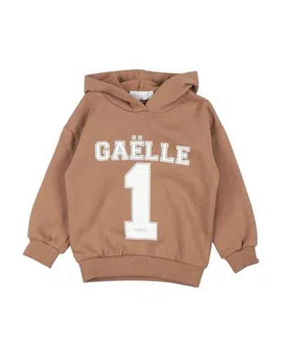 Gaelle Paris Babies' Gaëlle Paris Toddler Girl Sweatshirt Camel Size 6 Cotton In Beige