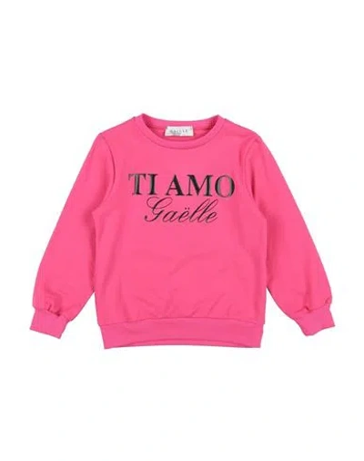 Gaelle Paris Gaëlle Paris Toddler Girl Sweatshirt Fuchsia Size 4 Cotton, Elastane In Pink