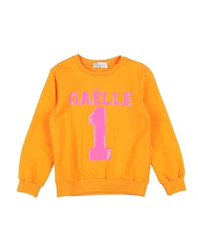 Gaelle Paris Babies' Gaëlle Paris Toddler Girl Sweatshirt Orange Size 6 Cotton, Elastane