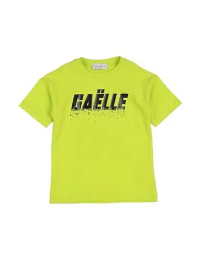 Gaelle Paris Babies' Gaëlle Paris Toddler Girl T-shirt Acid Green Size 4 Cotton, Elastane