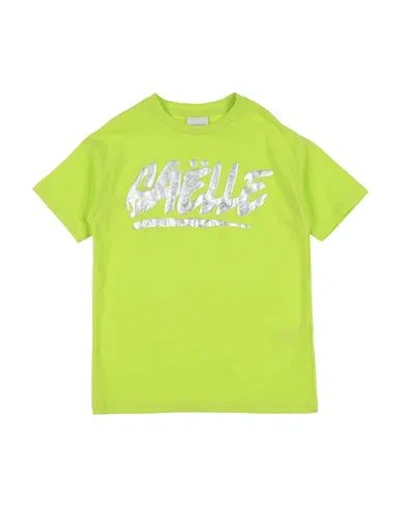 Gaelle Paris Babies' Gaëlle Paris Toddler Girl T-shirt Acid Green Size 6 Cotton, Elastane