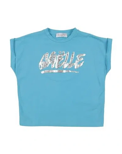 Gaelle Paris Babies' Gaëlle Paris Toddler Girl T-shirt Azure Size 6 Cotton, Elastane In Blue