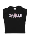 Gaelle Paris Babies' Gaëlle Paris Toddler Girl T-shirt Black Size 4 Cotton, Elastane