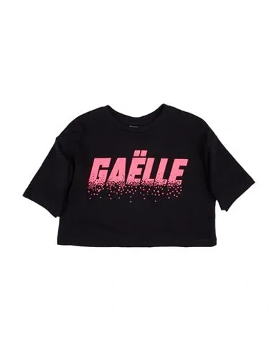 Gaelle Paris Babies' Gaëlle Paris Toddler Girl T-shirt Black Size 6 Cotton, Elastane