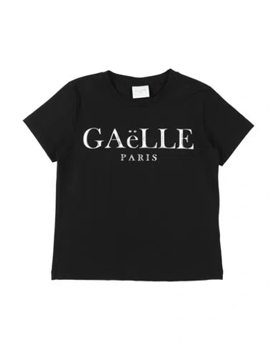 Gaelle Paris Babies' Gaëlle Paris Toddler Girl T-shirt Black Size 6 Cotton, Elastane