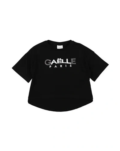 Gaelle Paris Babies' Gaëlle Paris Toddler Girl T-shirt Black Size 6 Cotton, Elastane